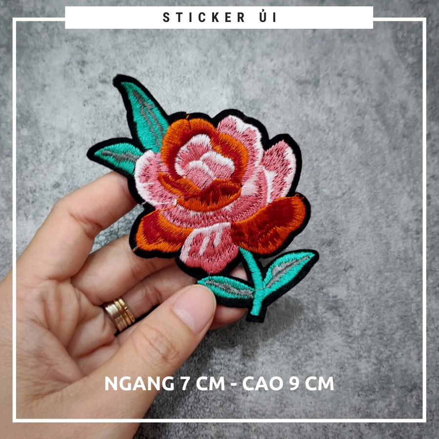 Sticker ủi áo hoa vải thêu cao cấp -DÙNG LÀM BÔNG CÀI ÁO HAY HÌNH ỦI ÁO TRANG TRÍ VÁY, ĐẦM, ÁO DÀI HOẶC LÀM MIẾNG VÁ ÁO