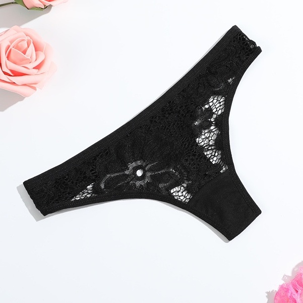 Quần Lót Nữ Lọt Khe Vải Cotton Ren Gợi Cảm D6006