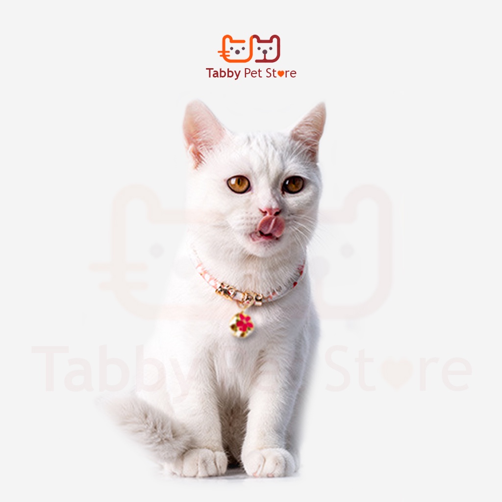 Vòng cổ chó mèo đính chuông họa tiết thổ cẩm cao cấp siêu cute - Tabby Pet Store