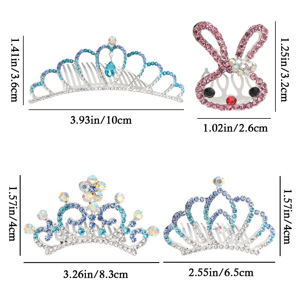 Kẹp tóc hình vương miện / thỏ dễ thương xinh xắn cho bé gái
