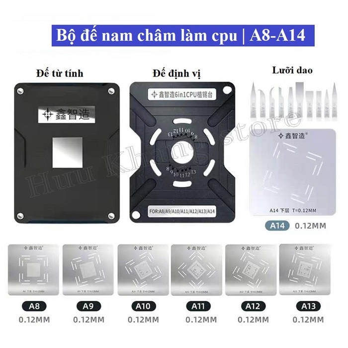 Bộ đế nam châm làm A 7in1 | A8-A14