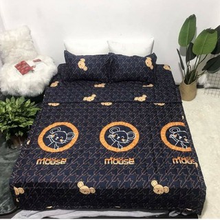 Set ga poly cotton kèm 2 vỏ áo gối nhiều kích thước m2, m6, m8, 2m2. Ga chun bọc đệm (nhiều mẫu lựa chọn)