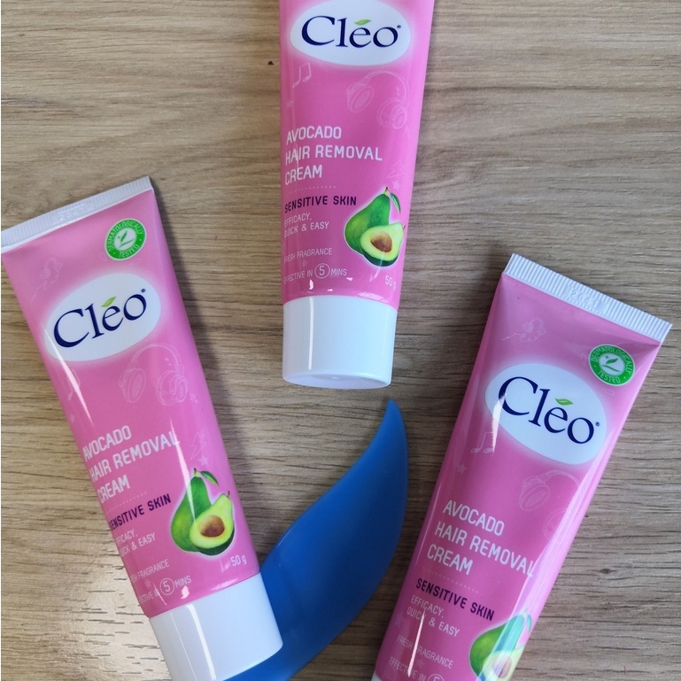 Tẩy lông CLEO Sensitive Skin 50g (kem tẩy lông cho da nhạy cảm ) - chai màu hồng