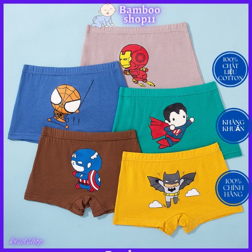 COMBO 4 QUẦN SỊP BOXER COTTON CAO CẤP