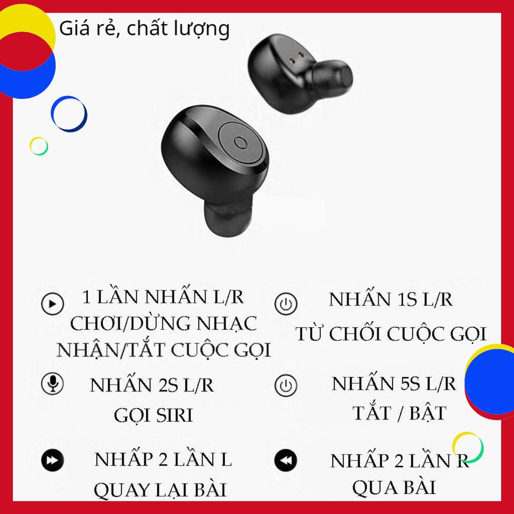 Tai nghe Bluetooth Không Dây Nhét Tai Kiêm Sạc Dự Phòng Amoi S11 TWS Nâng Cấp Hơn i7, i9, i12, F9, F9 Pro JulienStore88