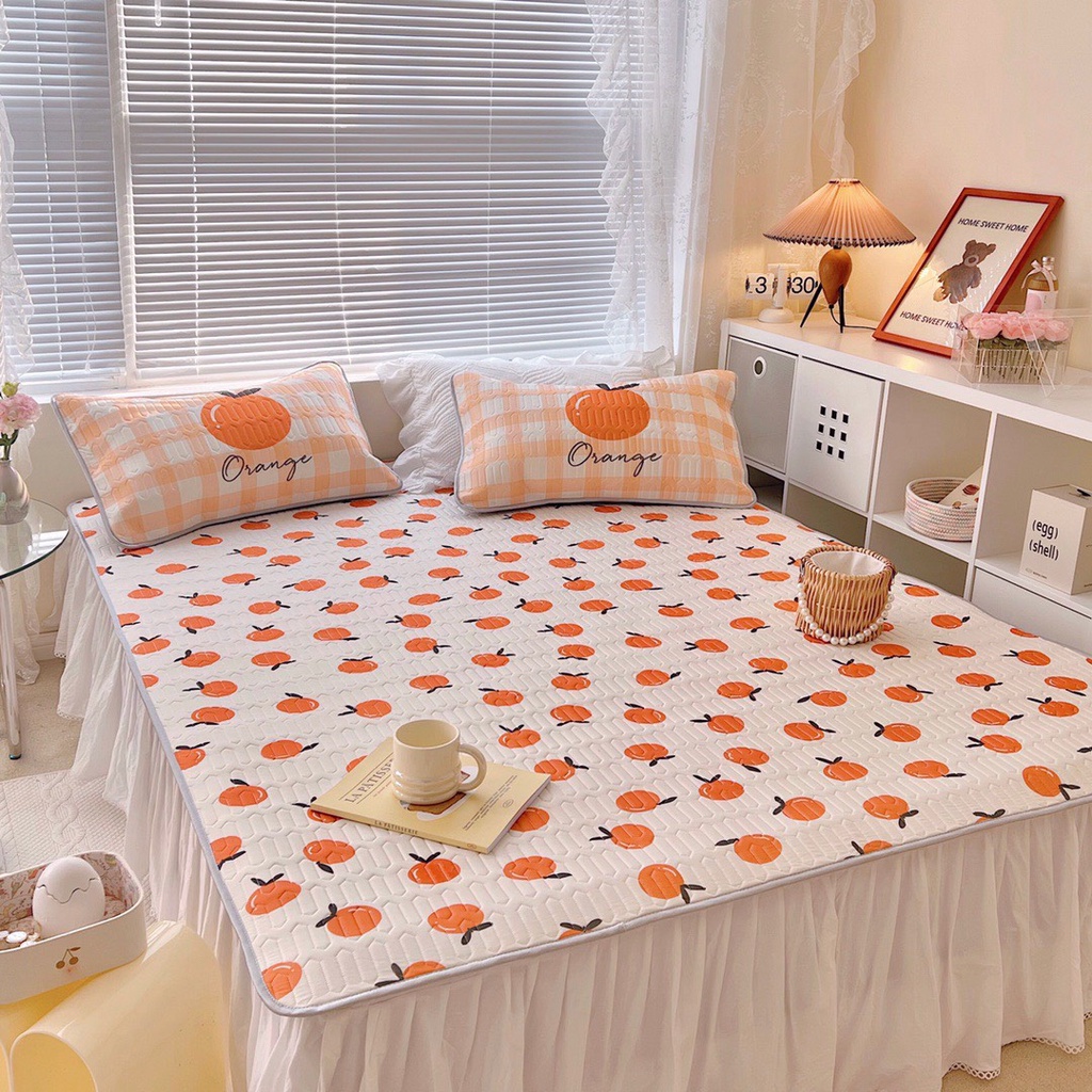 Chiếu điều hòa cao su non 6D M2T BEDDING Luxury Dream vải lụa Tencel mềm mát - Latex6D Mẫu 1