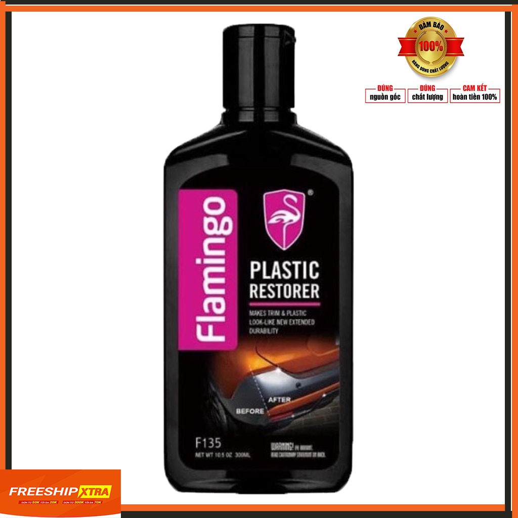 Phục hồi và bảo dưỡng các chi tiết nhựa nhám luôn sáng đẹp như mới Flamingo Plastic Restorer F135 300ml