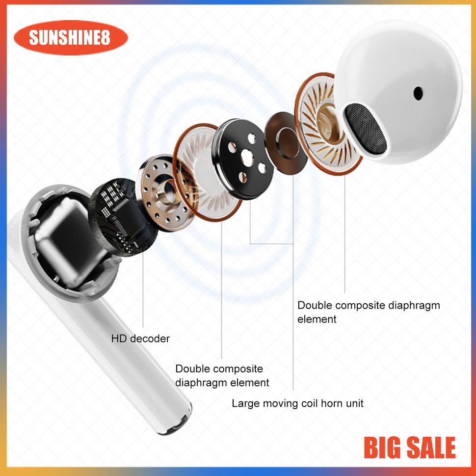 【SUN】FreeBuds 4 Wireless Earphone 5.0 Stereo Wireless iP Earbuds For Huawei