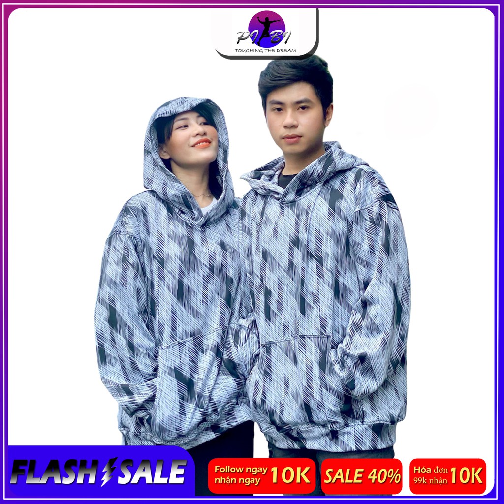 ÁO KHOÁC HOODIE SỌC LẬP THỂ TRẮNG ĐEN CAO CẤP TAY DÀI PHONG CÁCH HÀN QUỐC THỜI TRANG UNISEX CỠ M-L