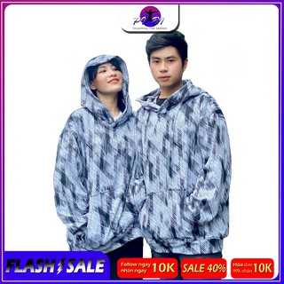 ÁO KHOÁC HOODIE SỌC LẬP THỂ TRẮNG ĐEN CAO CẤP TAY DÀI PHONG CÁCH HÀN QUỐC THỜI TRANG UNISEX CỠ M-L