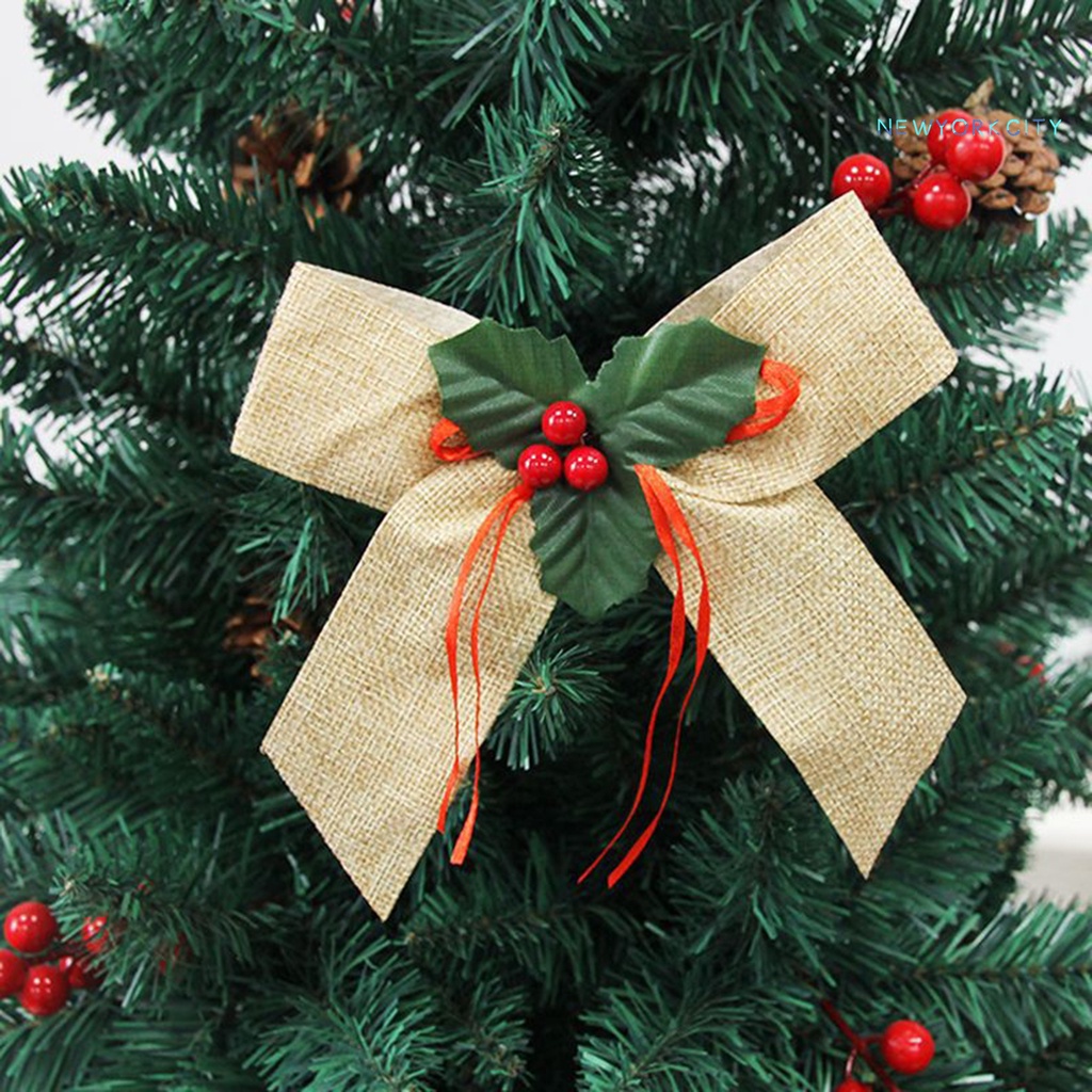 Set 2 Nơ Bướm Trang Trí Giáng Sinh Đa Năng Có Thể Tái Sử Dụng