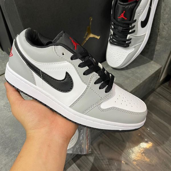 [ 𝐒𝐀𝐋𝐄 ĐẬ𝐌 𝟖.𝟖 ] Giày jdr ✅full box bill✅ 1 thấp cổ, Giày JD 1 LOW TOP Hottrend, Giày sneaker JORDAN 1 LOW Trắng Xám Nam