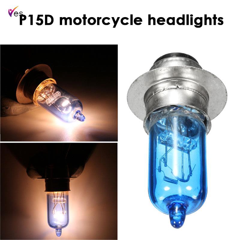 P15D 12V 35W Motorcycle Headlight Super White Halogen Lamp P15D