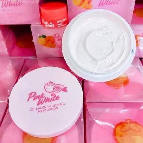 Kem Trắng Da Body Pink White Collagen 150g Cung Cấp Collagen Giúp Tái Tạo Da Trắng Mịn, Sáng Hồng