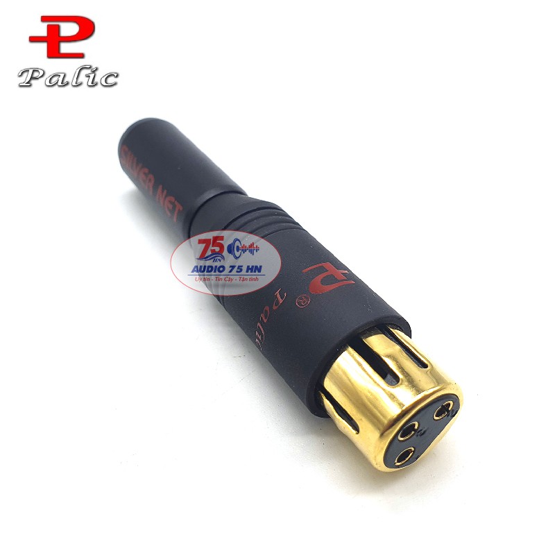 Bộ Jack canon Palic mạ bạc cao cấp - Jack XLR Palic màu đen