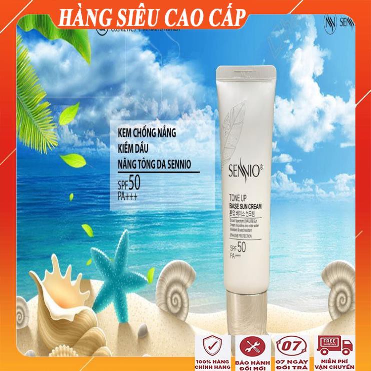 [ĐẢM BẢO HÀI LÒNG] Kem chống nắng kềm dầu nâng tông da sennio/Kem chống nắng tốt cao cấp đa năng hàn quốc