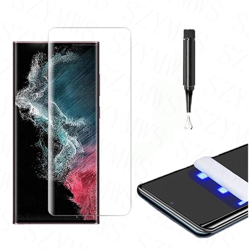 Kính Cường Lực Cong Bảo Vệ Màn Hình Điện Thoại Samsung S23 S22 Ultra Samsung Galaxy S20 Plus Ultra