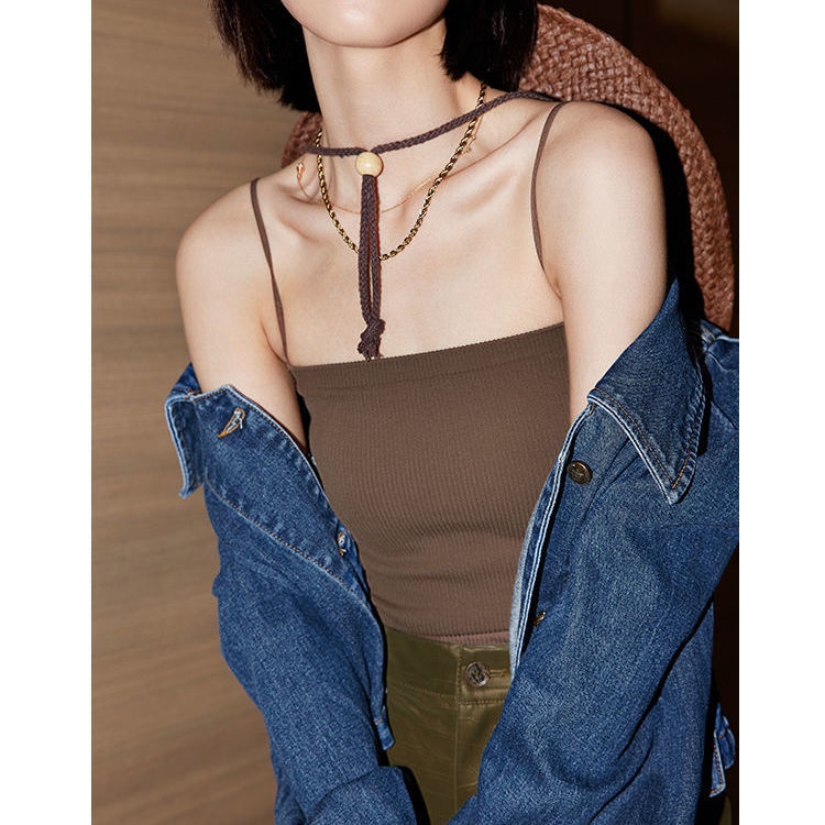 Áo Hai Dây Màu Sắc Trơn Quyến Rũ Cho Nữ