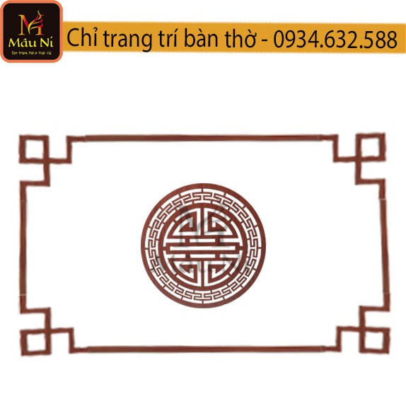 [ ỐP CHỈ VIỀN BÀN THỜ ] Ốp trang trí bàn thờ MÂU NI dùng dán sau bàn thờ gia tiên, tủ thờ, bàn thờ chung cư