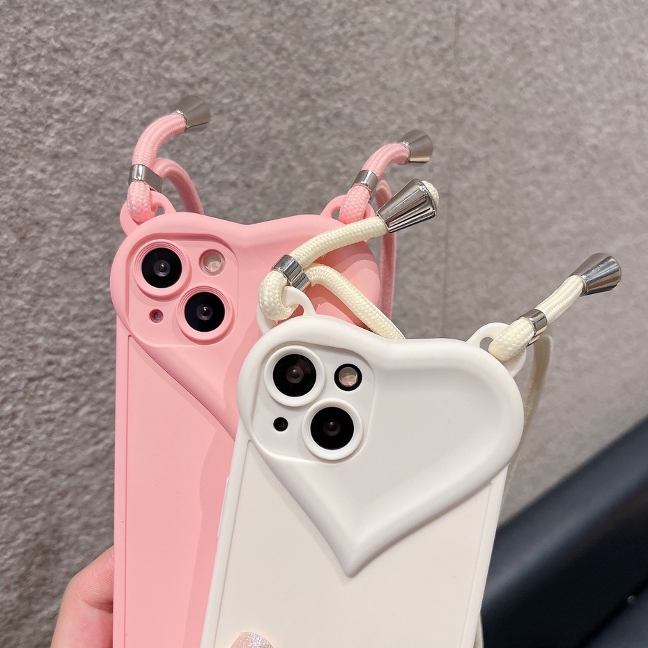 Ốp Điện Thoại Silicon Có Dây Đeo Chống Rơi Cho iPhone 13 12 11 Pro max X/XS XR XSMAX 8 7 PLUS