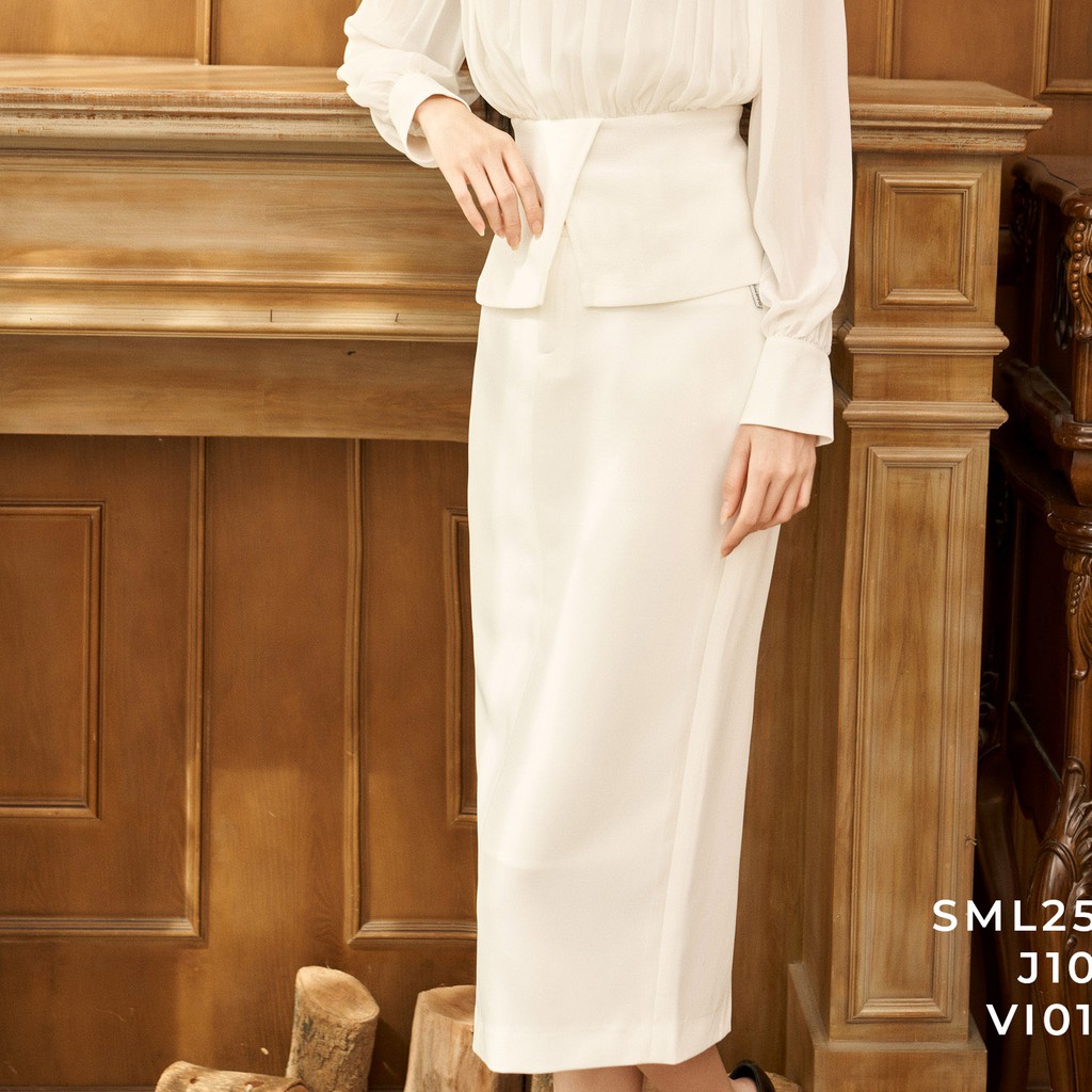 Chân váy bút chì Emspo , đỉa đôi, cài cúc, khóa thân trước J1079