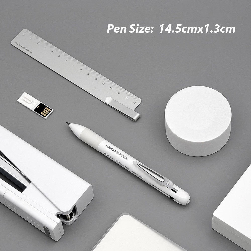 [Hỏa Tốc HCM] Bút Bi 4 Trong 1 Xiaomi KACO (0.5mm / 3 Màu) - 1 Ngòi Bút Chì &amp; 3 Ngòi Bút Bi