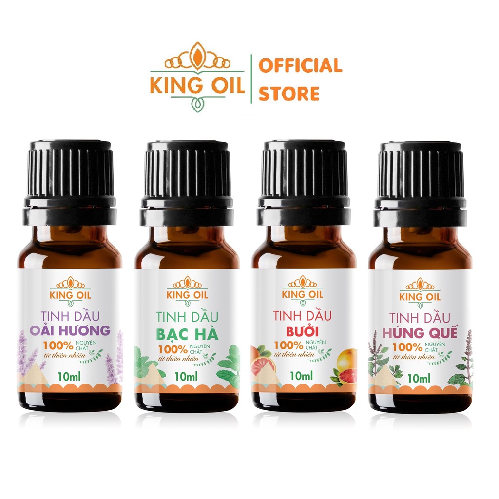 Tinh dầu nguyên chất 10ml Sả Chanh/ Bạc Hà/ Vỏ Quế/ Oải hương/ Bưởi/ Cam/ hoa Lài/ Quýt/ Trầm/ tràm gió/ Gừng/ hoa Hồng