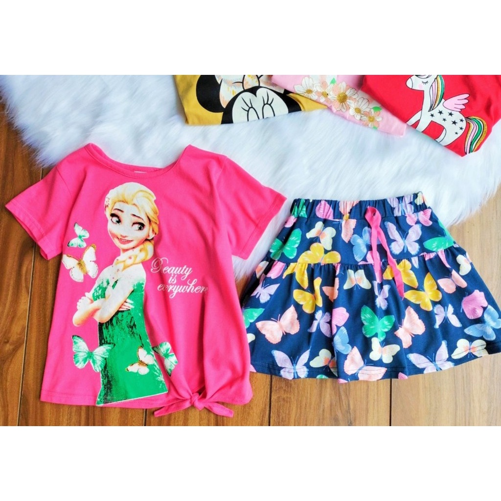 Bộ Bé Gái Gym.boree áo kèm quần váy chất cotton mềm mịn