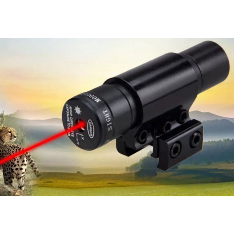 Đèn lazer đỏ định vị ổ mồi câu, ke tường