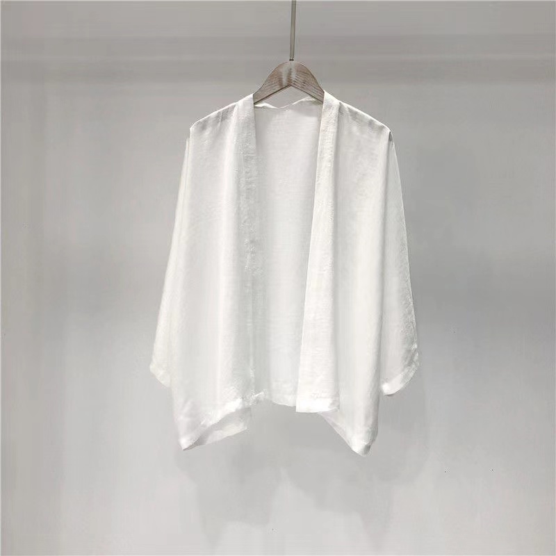Áo Khoác Kimono Vải Chiffon Phong Cách Boho Hàn Quốc Mới