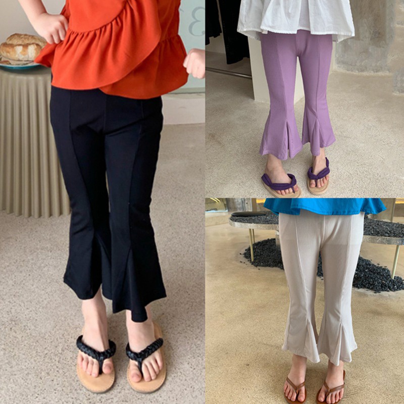 Quần Legging Ống Loe Ôm Dáng Thời Trang Hàn Quốc Cho Bé Gái