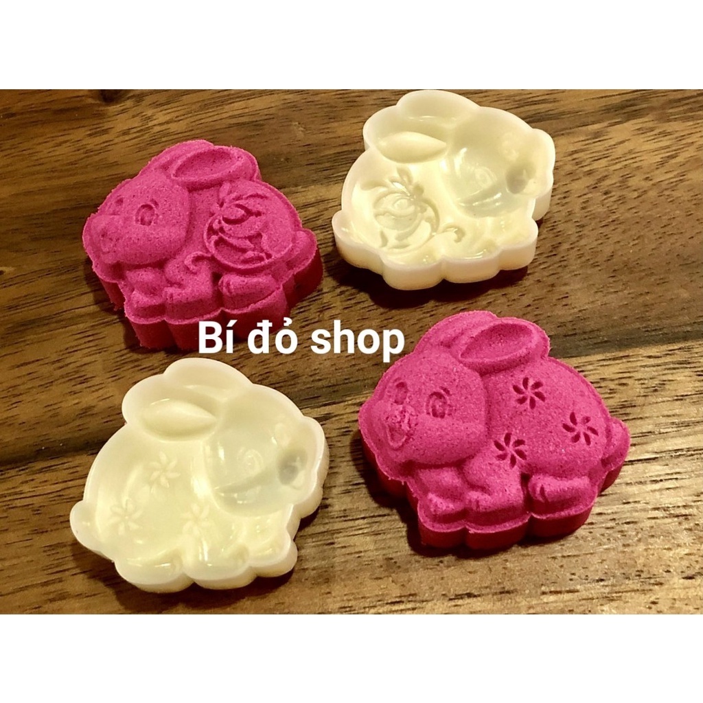 Khuôn trung thu lò xo 2020 THỎ MÌNH HOA size 50g 2 mặt 1 nhấn