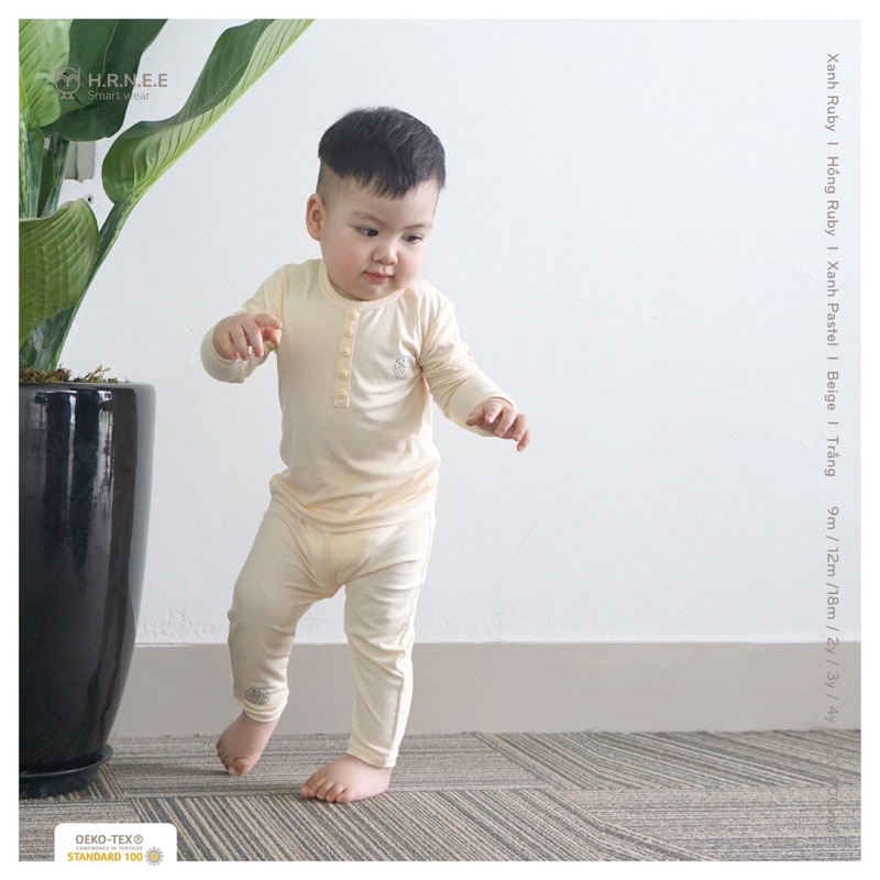 HRNEE - Bộ dài tay cổ trụ Hãng Hrnee Cho Bé Trai Bé Gái - Shop NGA STONE