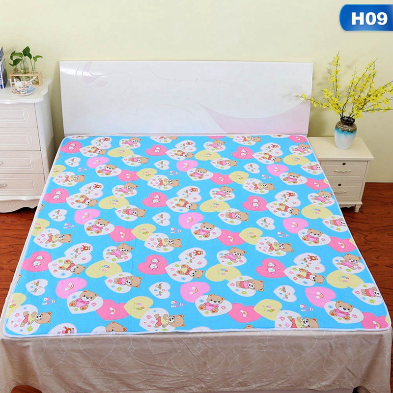 drap giường Cotton Chống Thấm Nước In Họa Tiết Xinh Xắn Cho Bé