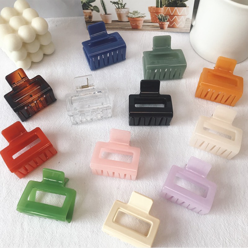 Kẹp Tóc Acrylic Họa Tiết Hình Học Thời Trang Cho Nữ Màu Trong Suốt (Hairclips)