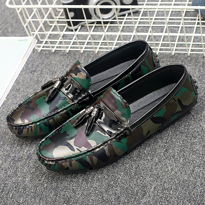 Giày lười cho nam in họa tiết camo | BigBuy360 - bigbuy360.vn