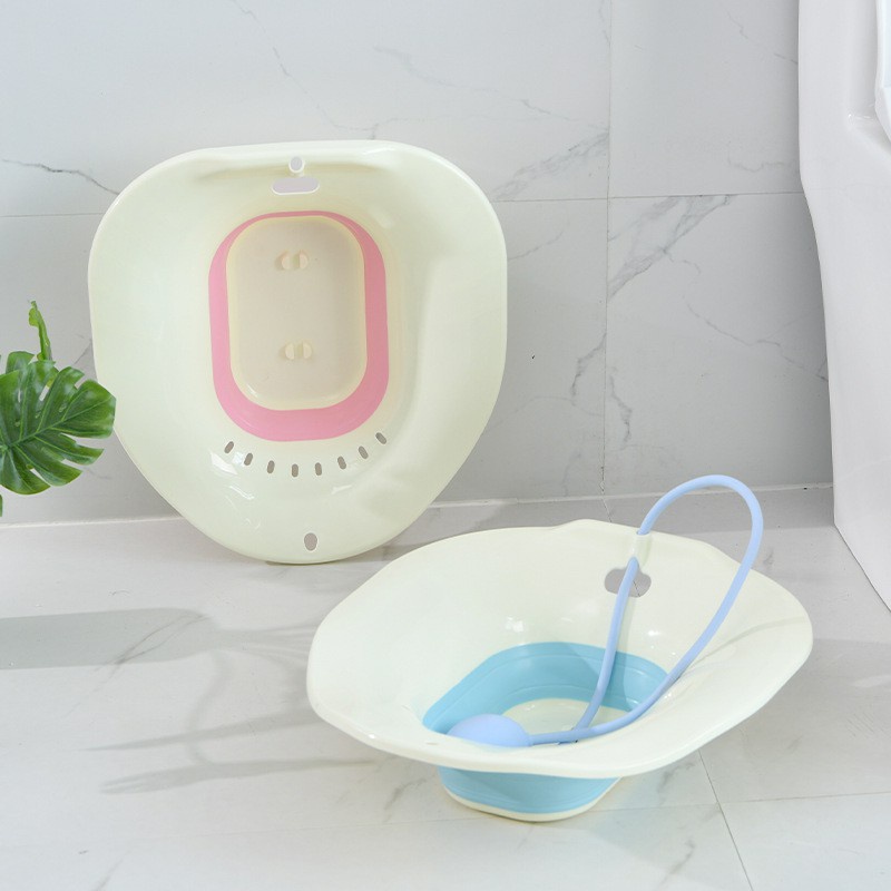 Chậu Xông Vùng Kín Gấp Gọn Có Vòi cho mẹ sau sinh tiện lợi