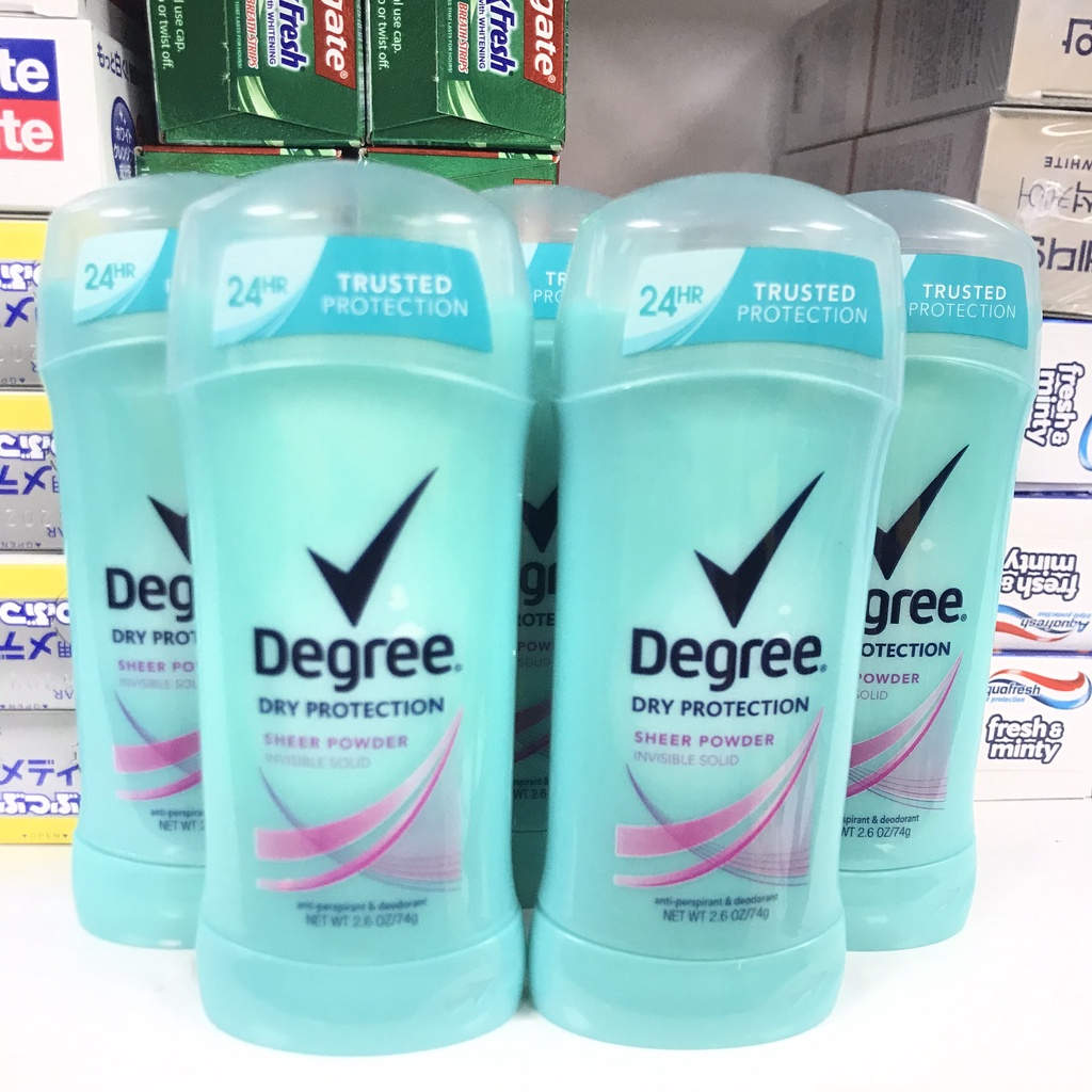 Lăn khử mùi Nữ Degree Dry Protection Anti-Perspirant &amp;Deodorant - Lăn nách nữ Degree 24h / Lăng nách Mỹ 74g