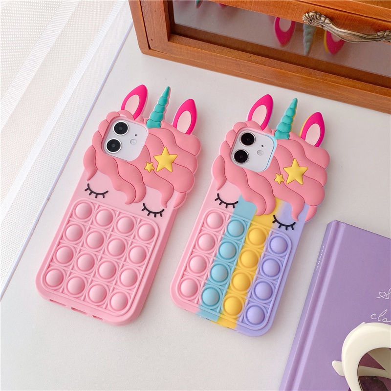 Ốp Điện Thoại Silicon Họa Tiết Bong Bóng 3D Cho iPhone 12 11 Pro XS Max X XR 6 6S 7 8 Plus