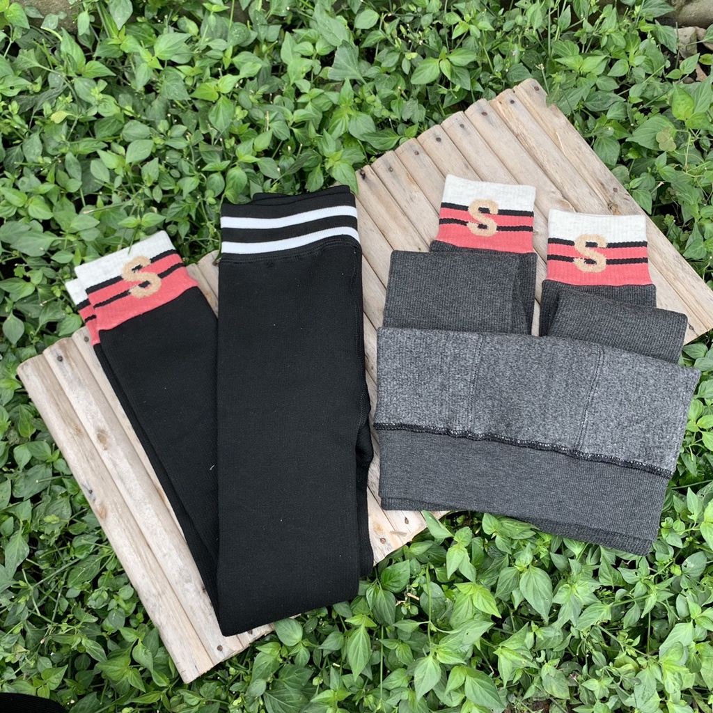 Quần legging cho bé [Freeship] Quần legging len tăm lót lông siêu ấm cho bé