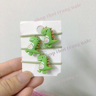 Set 5 Thun cột tóc khủng long cho bé 2,5cm