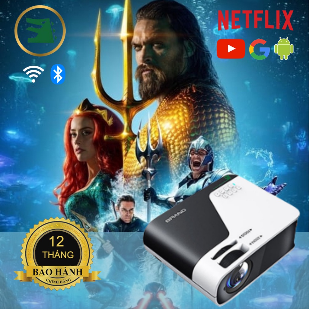 Máy chiếu KHỦNG LONG XANH T2K Pro,hỗ trợ full hd,Kết Nối Không Dây, Youtube,Netflix latop,hdmi,  tivibox,,wifi，bluetooth