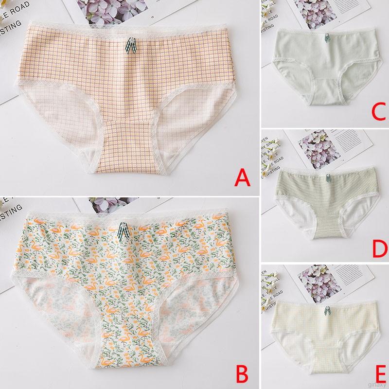 Quần Lót Hoa Văn Caro Xinh Xắn Phong Cách Nhật Bản Dành Cho Nữ