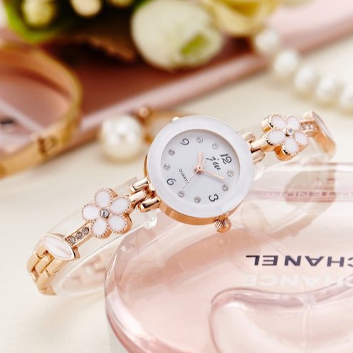 Đồng hồ nữ JW dây mạ hợp kim hình hoa mai thời trang SP377 (Nhiều màu)