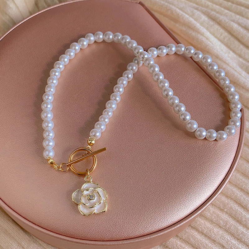 Vòng cổ Đính Ngọc Trai Cao Cấp Thời Trang Theo Phong Cách Hàn Quốc Dành Cho Nữ