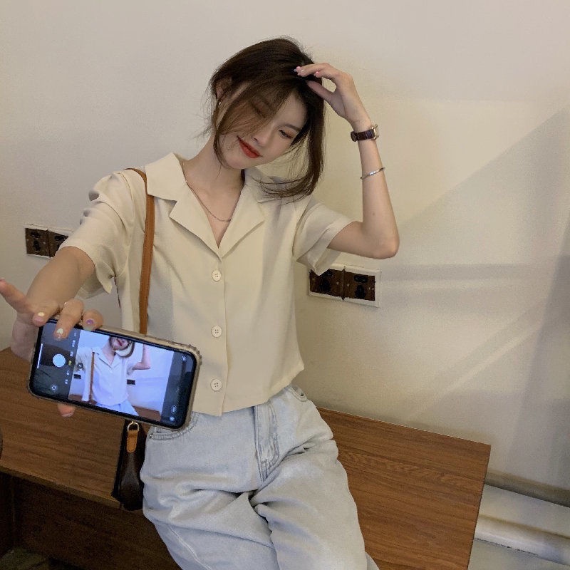 Áo Sơ Mi Voan Tay Ngắn Thời Trang Mùa Hè Dành Cho Nữ