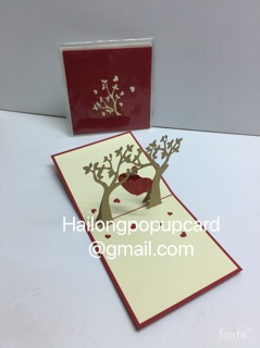 Combo 5 thiệp nổi -love - (size 12x12 vaf 10x15 )- Thiệp 3D