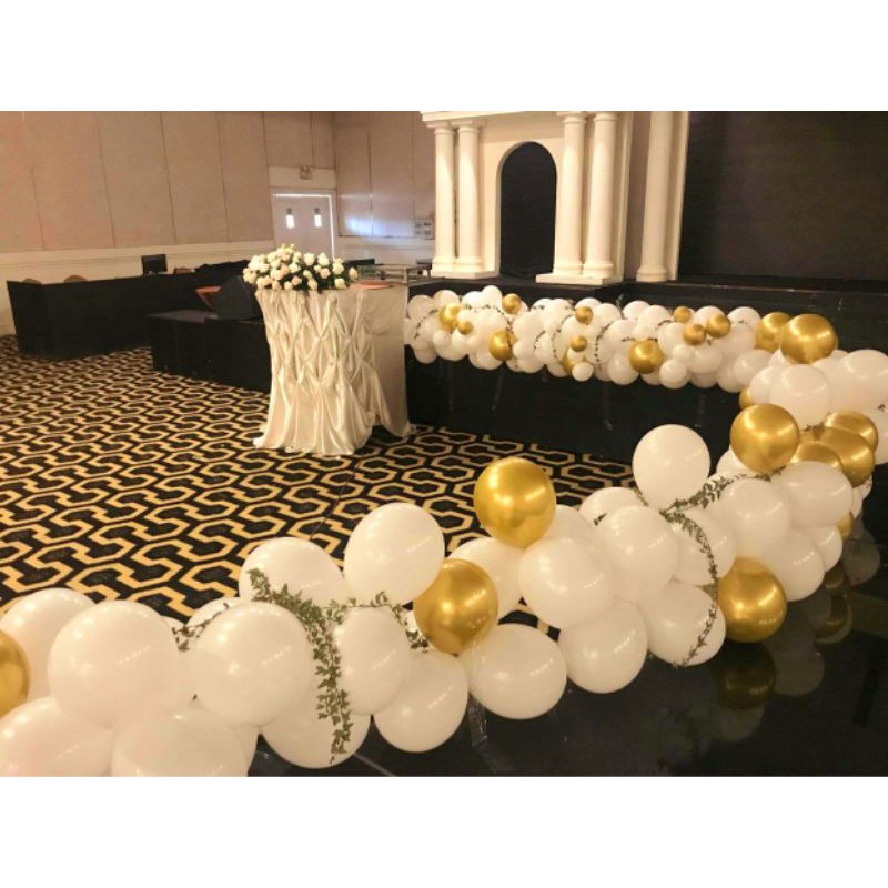 Bán sỉ Sét 10 cái bong bóng 28cm nhũ trang trí sinh nhật event