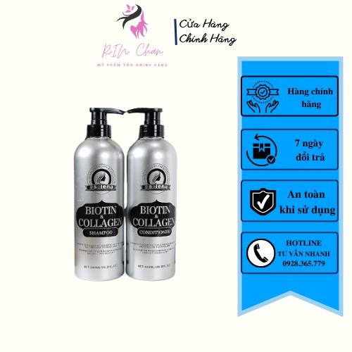Cặp Dầu Gội Xả Biotin Collagen Selena  Giảm Rụng Tóc,Phục Hồi Tóc Khô Xơ, Hư Tổn. Rin_chan Store