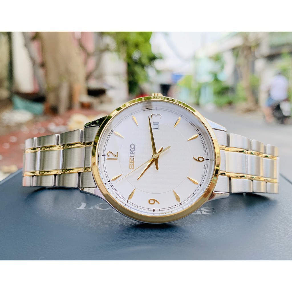 Đồng hồ nam Seiko SGEH82P1 Chính Hãng - Thép Không Rỉ -Máy Quartz Pin - Kính Hardlex